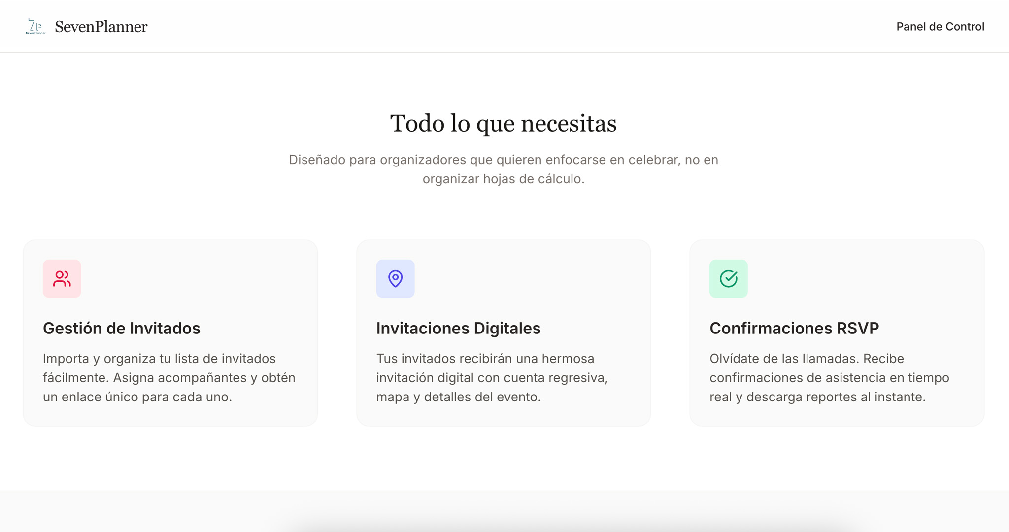 SevenPlanner — App de eventos